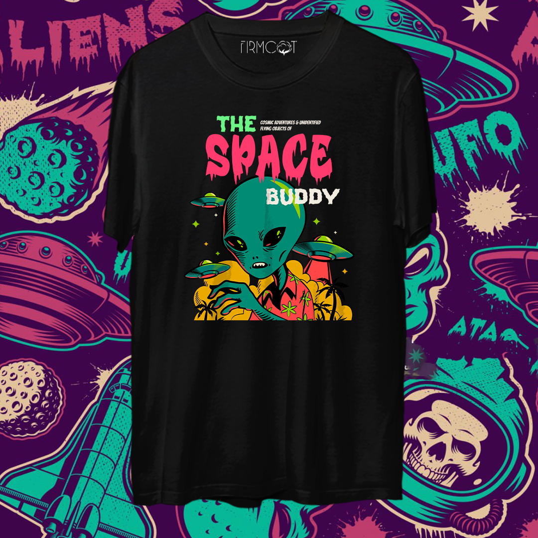 Space Buddy T-shirt by Firmcot