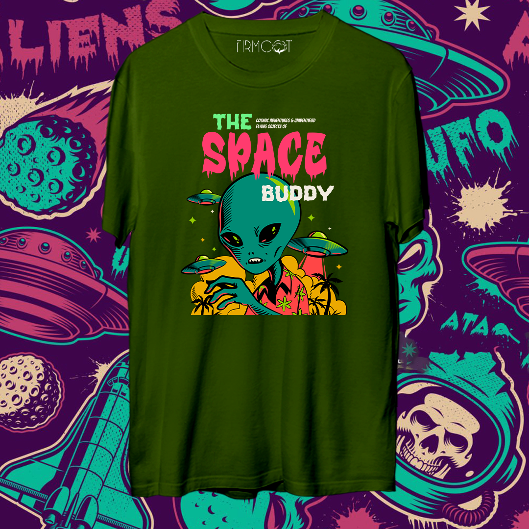 Space Buddy T-shirt by Firmcot